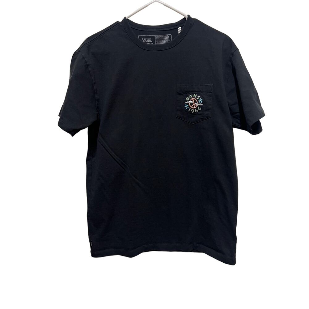 Vans Tshirt Classic Fit Size Medium  Black with embroidery